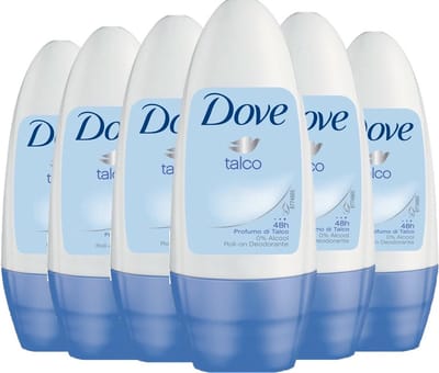 Dove - Deodorant - Roller - Talco - 50ml x 6