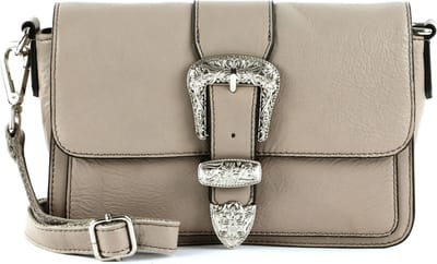 FREDsBRUDER Leren Schoudertas Kesey Flapover Crossbody Light Grey Beige