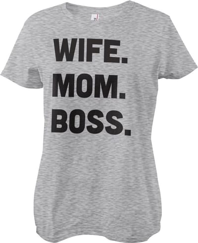 Hybris Dames-T-shirt 'Wife - Mom - Boss Girly'