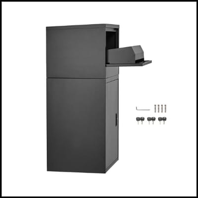 Buitenpakketbrievenbus 36 Inch – Gegalvaniseerd Staal – Anti-Diefstal – Waterdicht en Roestbestendig – Grote Capaciteit – Magneetdeuren – Voor Pakketbezorging Thuis of Kantoor