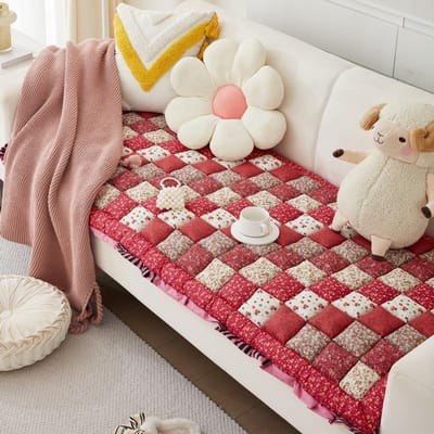 Dik Katoen Bun Bankkussen Herfst en Winter Antislip Stiksels Stof Alle Seizoenen Vensterbank Hoes 70*150cm