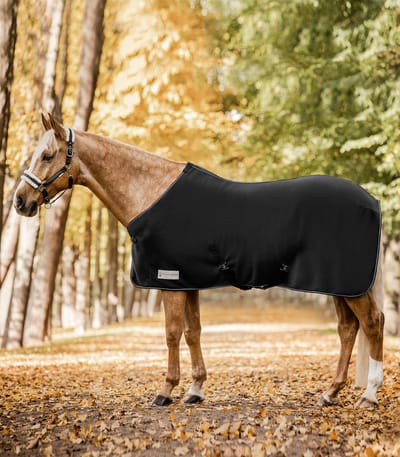 Waldhausen Fleece Economic Cross Surcingles Paardendeken Zwart 115 cm