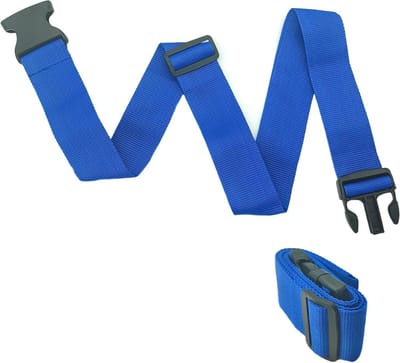 Veiligheidsgordel voor rolstoelgebruikers - Verstelbare rolstoelgordel - Aanhechtingsgordel met verstelbare gespen - Gordel met gesp voor ouderen - Blauw