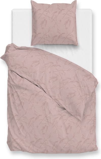 Zohome Fiori-di-Satinado Dekbedovertrek - Eenpersoons - Katoensatijn - 140x200-220cm - Roze
