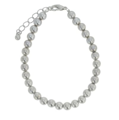 Behave - kralenarmbandje zilverkleur - elegant & minimalistisch - dames