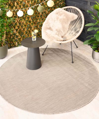 Buitenkleed rond - Sunset zilver 120