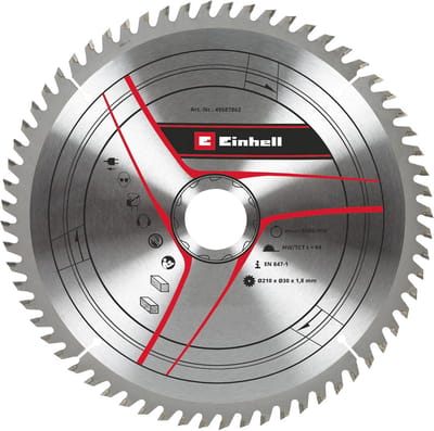 Cirkelzaagblad 210 mm voor accu zaagmachines - 64 tanden, snijbreedte 1,8 mm