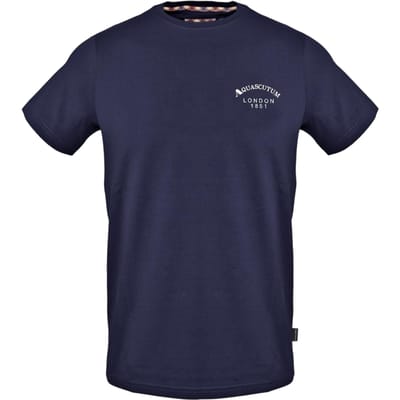 Aquascutum Heren Londen Regular T-Shirt (Marine)