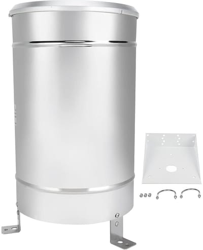 Regensensor Roestvrij Staal - Regenmeter Kantelbak - Weer Meten - Hooggevoelige Kantelbak - 200 x 450 mm - Zilver
