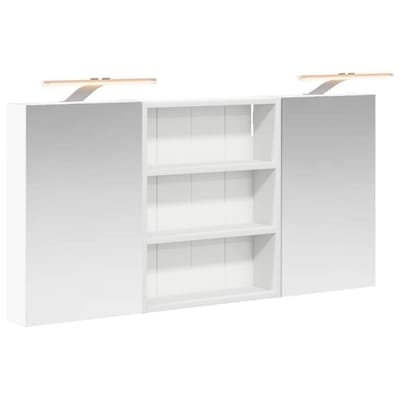 vidaXL - Badkamerkast - set - 3 - st - 100 - x - 10,5 - x - 50 - cm - Bewerkt - hout