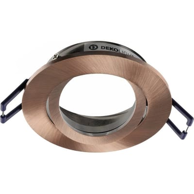 Deko-Light Samsola plafond inbouwlamp, koperkleurig, Ø 8 cm, metaal