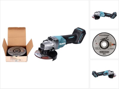 Makita GA 016 GZ accu haakse slijper 40 V max. 125 mm borstelloos XGT Solo + Toolbrothers MANTIS doorslijpschijven-set - zonder accu, zonder oplader