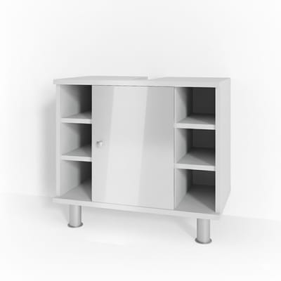 Vicco Fynn Wastafelonderkast – 60 x 54 cm Wit Hoogglans