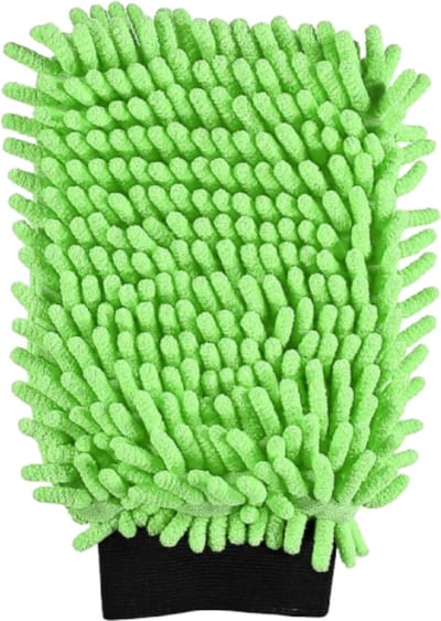 Dubbelzijdig Chenille Microvezel Schoonmaak Handschoen (Licht Groen) - Microfiber Auto Schoonmaakhandschoen - Autowashandschoen Doek - Autowas Washandschoen Handdoek - Huishoudhandschoen - Huishoud Borstel Reiniger - Velgen Reinigen