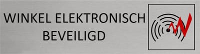 CombiCraft Aluminium deurbordje Winkel elektronisch beveiligd 165x45mm - per stuk