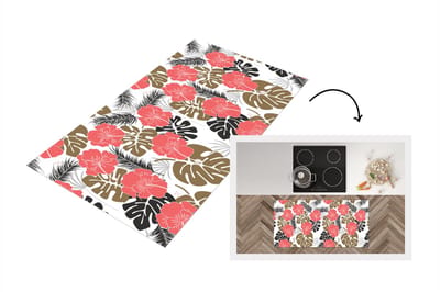 Keukenloper - Loper keuken - Exotische planten - Patronen - Hawaii - 120x60 cm - Keukenloper vinyl