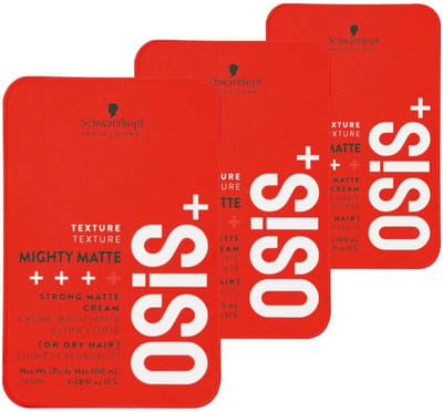 3x Schwarzkopf Professional OSiS Mighty Matte Cream 100 ml