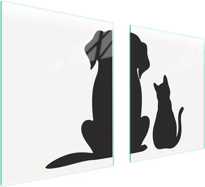 TMK ArtDeko Serie - Glazen Beschermplaat voor Fornuis - 85x52 cm - Dierenmotief