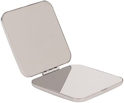JHUBERS- Zakspiegel Dubbelzijdig - Draagbare Spiegel - Roestvrij Staal - Compact Ontwerp - DIY Ontwerp - Helder Beeld - Make-upspiegel