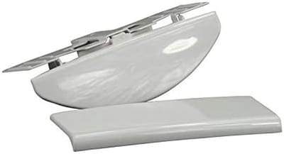 Deurgreep Vriezer - Handvat Koelkast - Apparaat Reparatie - Compleet met afdekplaat - 182 mm lengte - Wit