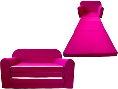Viking Choice - Kinderbankje - slaapbank - wasbare hoes - roze