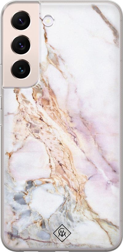 Casimoda® hoesje - Geschikt voor Samsung S22 Plus - Parelmoer Marmer - Backcover - Siliconen/TPU - Multi