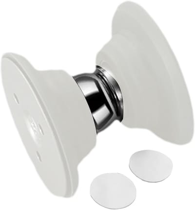 Magnetische Deurstopper - Deurvanger Wandmontage - Deuren Open Houden - Stille Buffer Siliconen - 5.5 cm - Wit