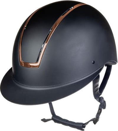 cap veiligheidshelm Lady shield zwart / rose gold maat M (55 - 57 cm)