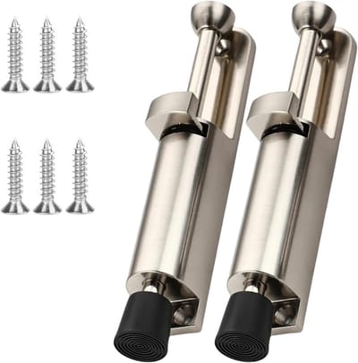 Deurstopper Voetbediend - Vloer Stopper - Deuren Open Houden - Met Rubber Bescherming - 2 Stuks - Zilverkleurig