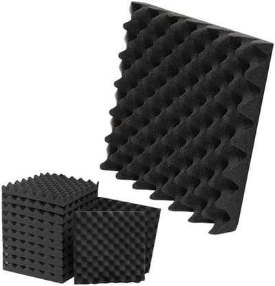 Dailygoods- Akoestische Panelen Zelfklevend - Geluidsisolatie - Akoestische Wanddecoratie - Akoestisch Schuim - 12 Stuks - 30 x 30 cm - Geluidsabsorberende Platen