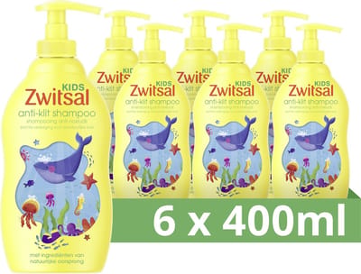Zwitsal Kids Anti-Klit Shampoo - 6 x 400 ml - Voordeelverpakking