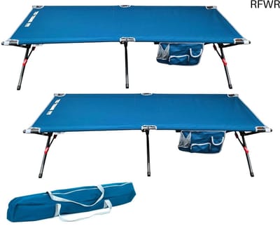 RFWR® XL Inklapbaar Campingbed - 203 x 81 cm - Extra Breed Reisbed tot 160 kg - Ideaal voor Outdoor, Festivals en Tuin