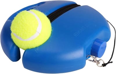 Tennistrainer Set - Oefenpartner Tennis - Tennisvaardigheden Oefenen - Automatische Terugslag - 21 x 20 x 6 cm - Zwart
