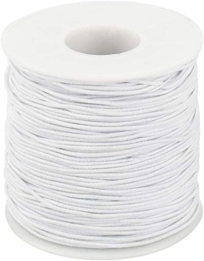 Elastisch koord kralen draad parelsnoer 100 m elastiek stretch draad knutselkoord voor armbanden, halskettingen, sieraden maken en doe-het-zelf, 1 mm (wit)