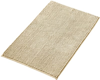 Badmat Anti-Slip av soft Chenille | Super absorberend en machinewasbaar | Te combineren als badmat set | Voor de badkamer, douche, bad of als WC mat | Beige - 40x60 cm