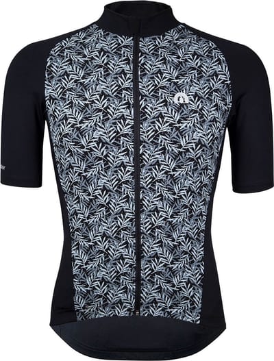 Megmeister Fern Leaves Fietsshirt Korte Mouwen Unisex Grijs -  Jersey Greyed Jade Unisex-M