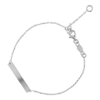 Armband graveerplaatje | Bar | Blak | AG925