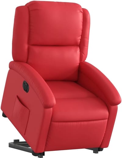 Elektrische Relaxstoel - Sta Op Stoel - Comfortabel Ontspannen - Elektrische Verstelling - 71 x 144 cm - Rood