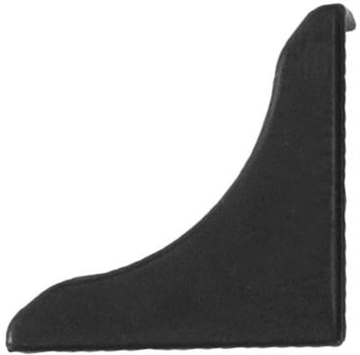 DQ-PP 1x HOEKLIJST EINDSTUK - Glanzend Zwart - 13 x 13 mm - PVC - Keukenlijst, Werkblad Afwerkingslijst, Keukenafwerkingslijst, Wandafwerkingslijst, Tafelbladlijsten
