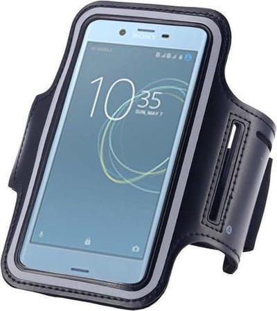 Pearlycase Hoesje Geschikt voor Sony Xperia XA1 Sportarmband Hardloopband Zwart