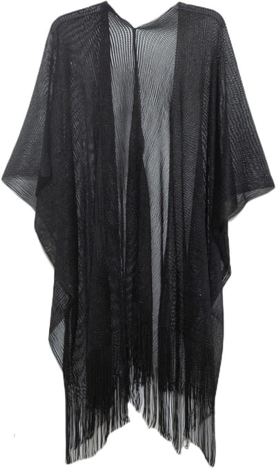 Dailygoods- Sjaal Elegante Look - Gebreide Poncho - Dames Sjaal - Avondsjaal - Bruidsmeisjes Sjaal - Luxe Wrap