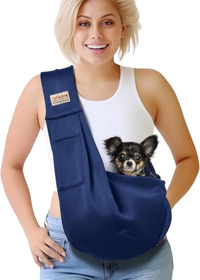 Comfortabele Handsfree Draagzak voor Kleine Honden en Puppy's - Veilig en Stijlvol