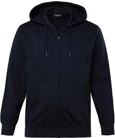 Men Plus - Heren - Hoodie-jack capuchon kangoeroezak - Navy blauw - Maat 52+