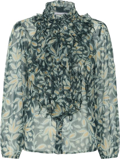 Saint Tropez LiljaSZ Crinkle LS Shirt Dames Blouse - Maat M
