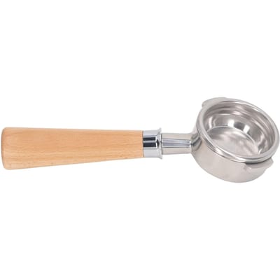 Koffie Portafilter Handvat 58mm Roestvrij Staal Afneembaar Bodemloos 3 Oren Portafilter voor Nuova Type A2 Beech Wood beige