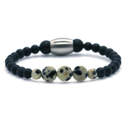 Ibizamen KIDS - jongens- armband - mat onyx - 6mm