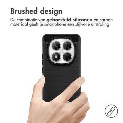 imoshion Hoesje - Geschikt voor Xiaomi Poco X7 - Brushed Backcover - Zwart