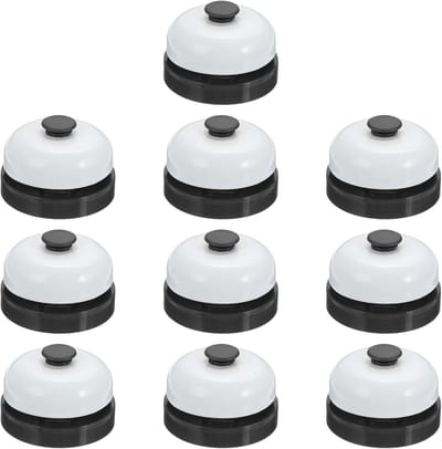 Oproepbellen - Servicebellen Diner - Hulp Inroepen - Volledig Metalen Constructie - 63 cm diameter - Zwart/Wit