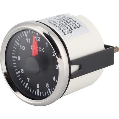 2in Universeel 0?12 Urenteller Klok Instrumentenpaneel Meters Display Rode Achtergrondverlichting 12V24V voor Auto