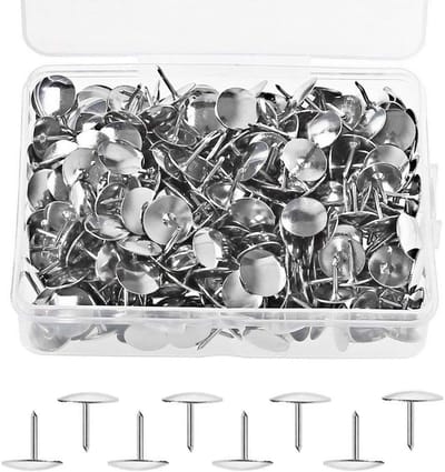 Tekening Pins - Duimspijkers Punaises - Kantoor DIY - Stevig IJzeren Materiaal - 9.5mm Hoogte - Zilver